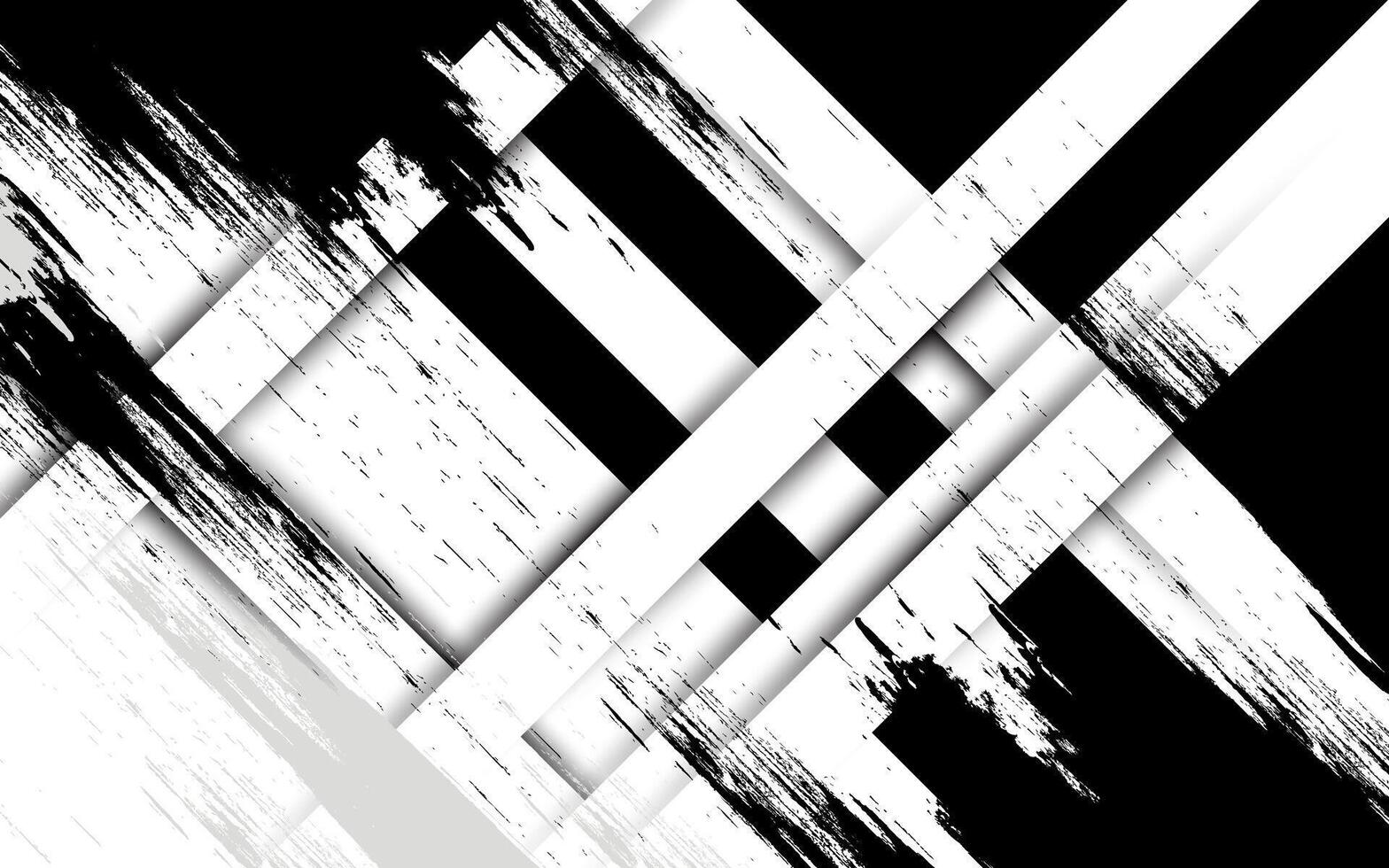 Black And White Background Ink Brush Effect vector