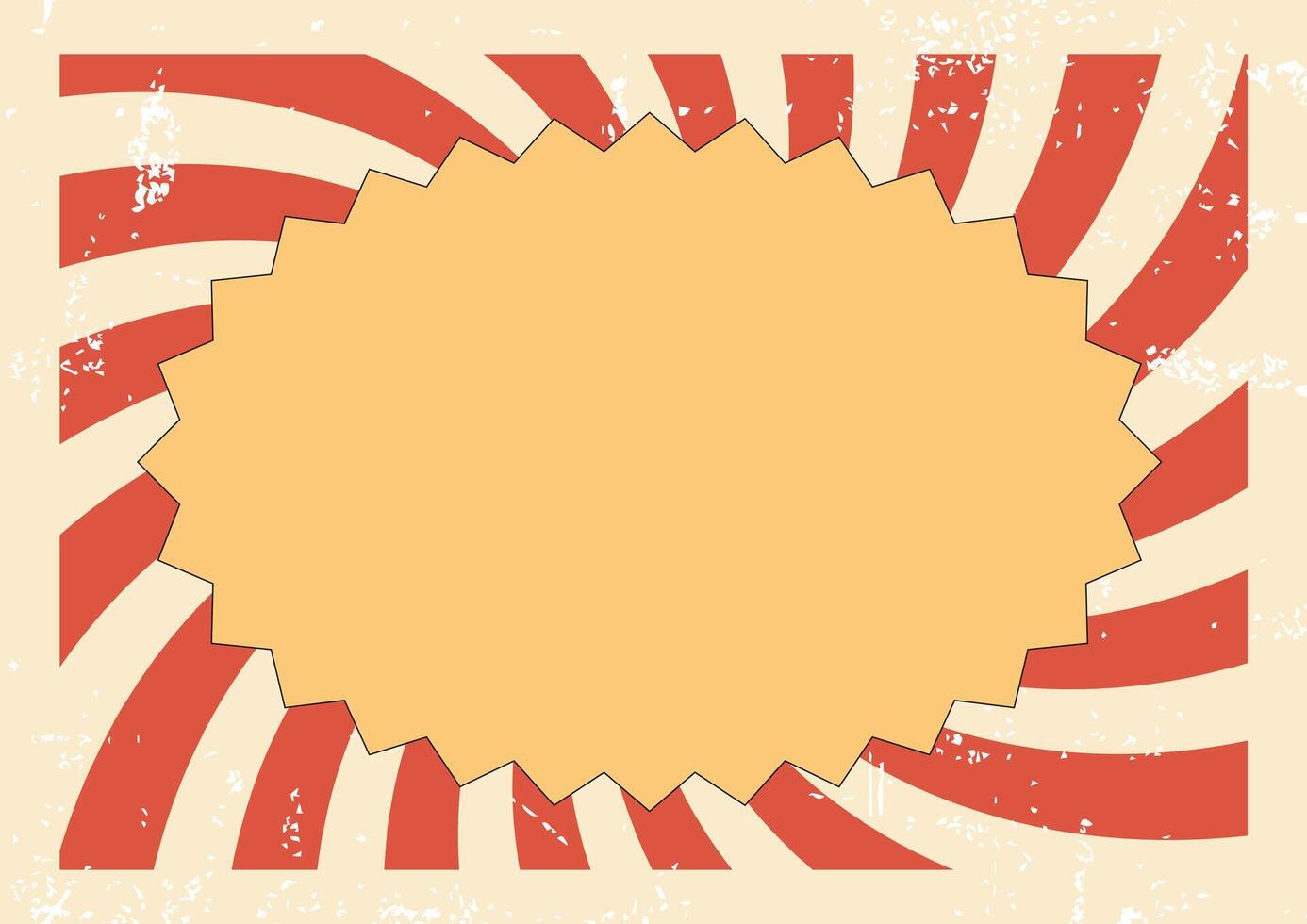 Template poster design retro sunburst vector