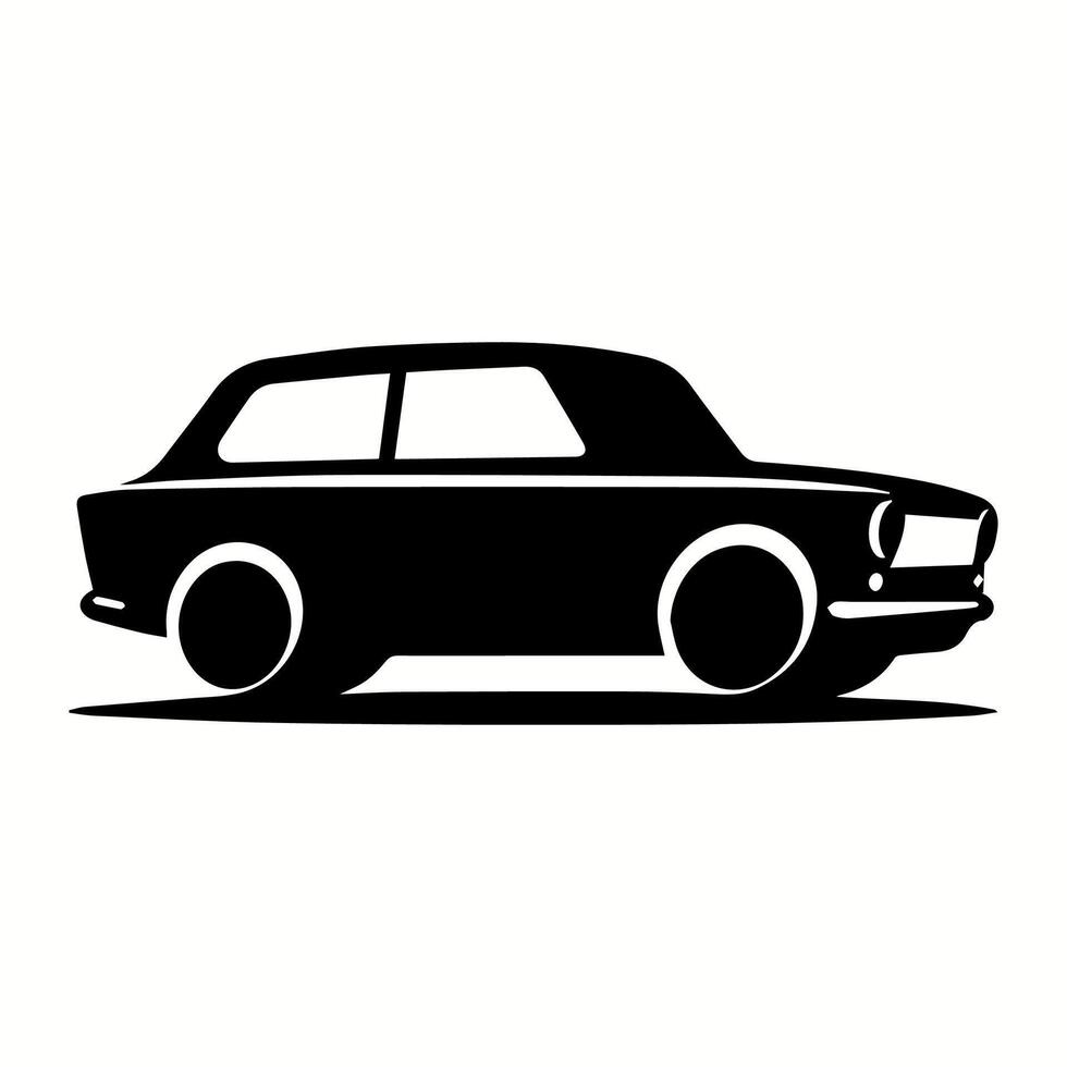 Luxury Sports Car Silhouette for Logo and T-shirt Art vector