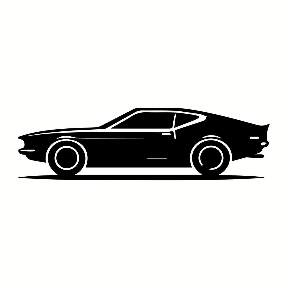 Luxury Sports Car Silhouette for Custom Logo and Apparel Art vector