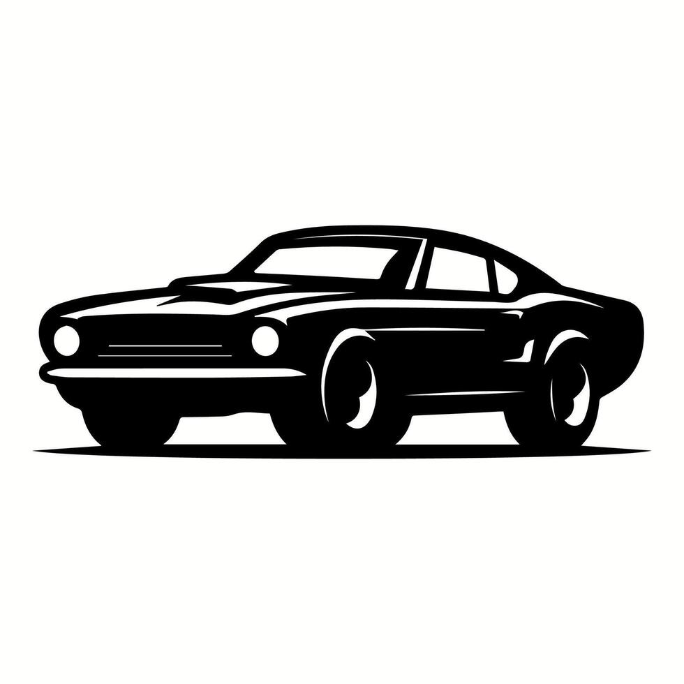 Luxury Sports Car Silhouette for Stylish Custom Illustrations vector
