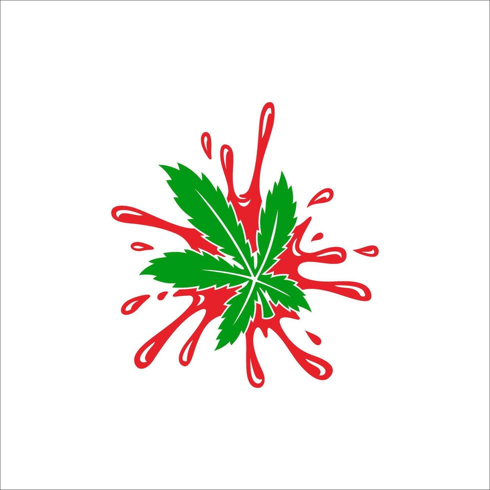 Green cassava leaves decorated with water splashes vector