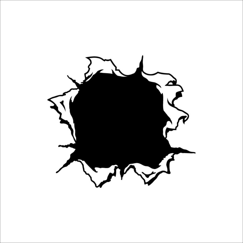 Illustration of a black hole on paper vector