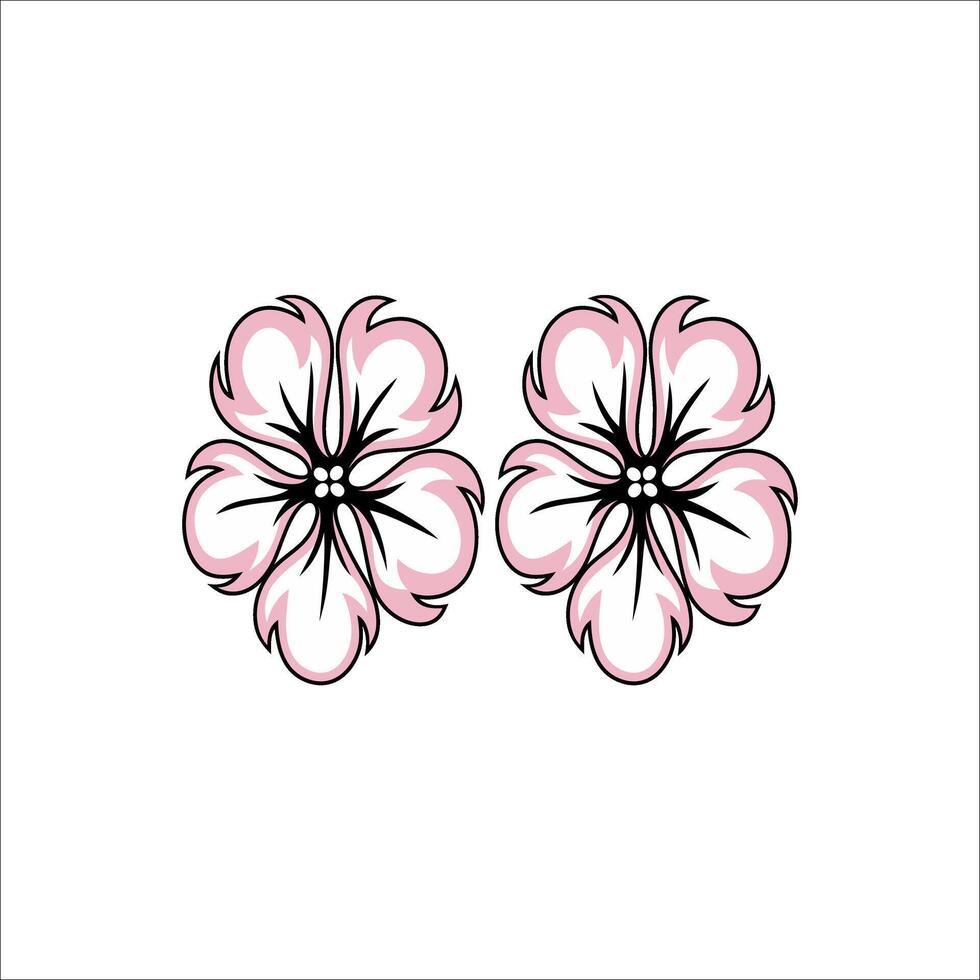 Two roses on a white background vector