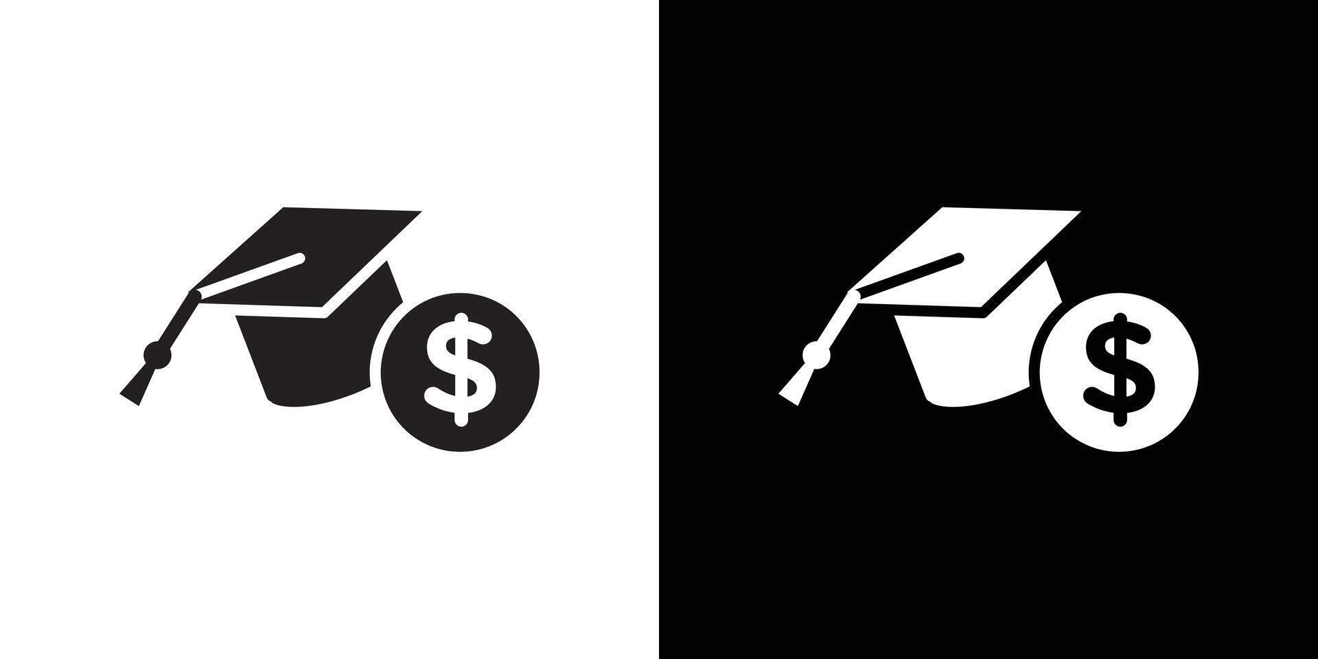 tuition fee icon Thin line flat illustration vector