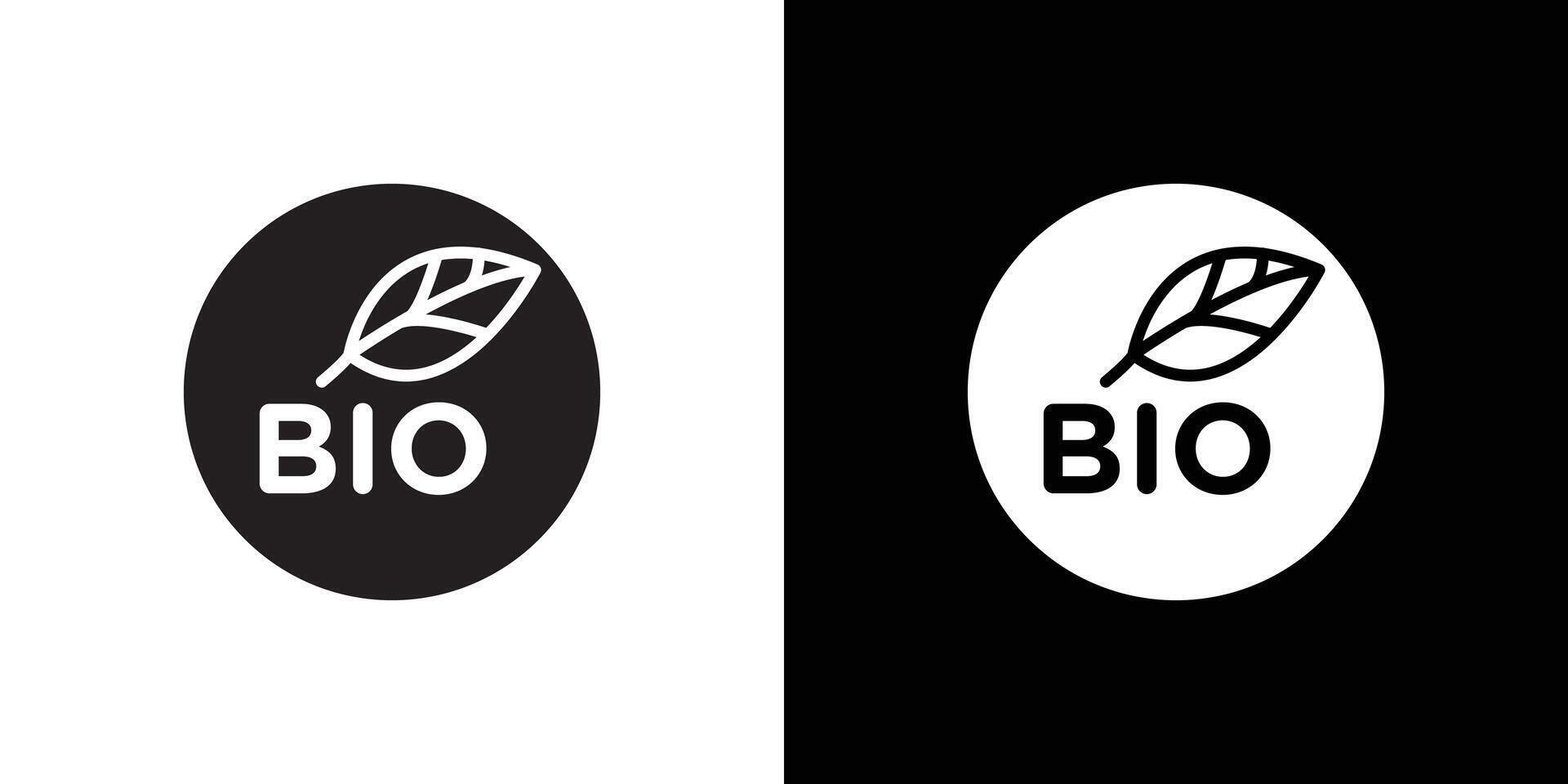 Bio icon Thin line flat illustration vector