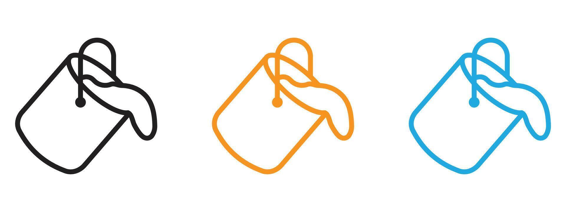 Fill icon Thin line illustration set vector