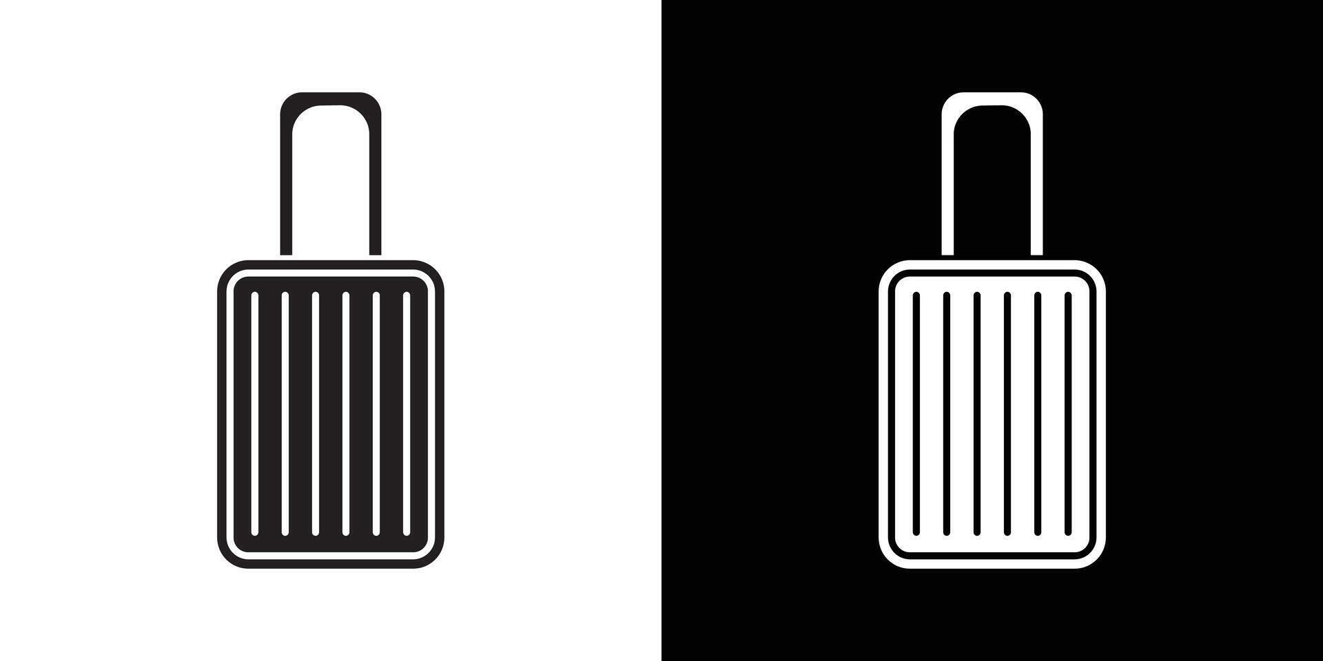 Baggage icon Thin line flat illustration vector
