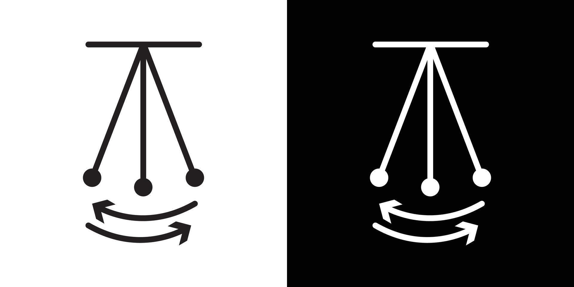 Oscillation icon Thin line flat illustration vector