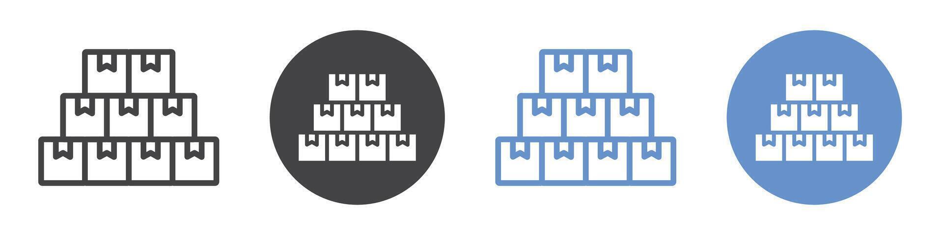 Inventory icon flat line symbol set. vector