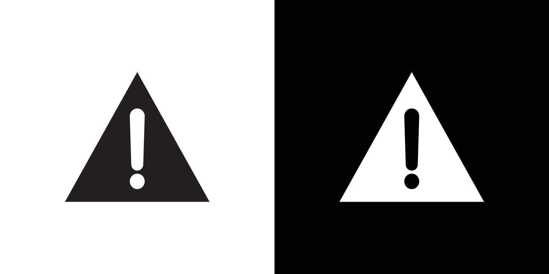 Exclamation mark icon Thin line flat illustration vector