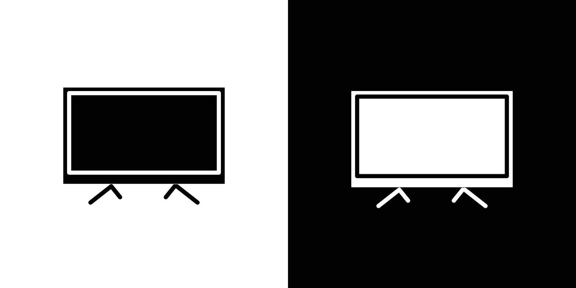 smart Television icon Isolated flat in outline vector