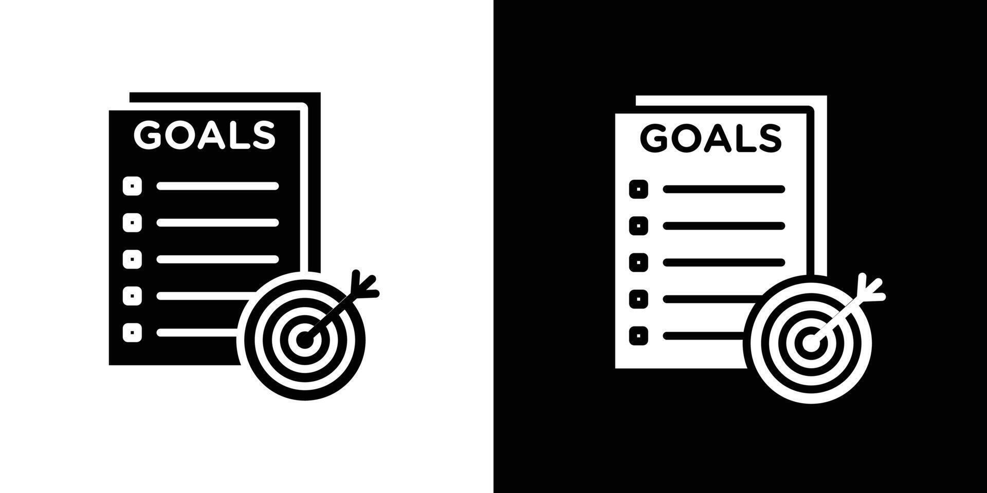 Goal setting icon Isolated flat in outline vector