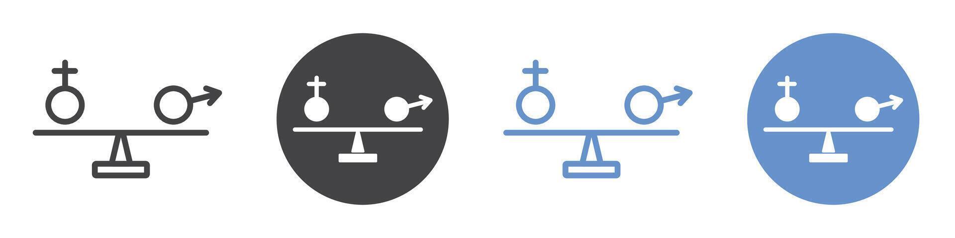 Equality icon flat line symbol set. vector