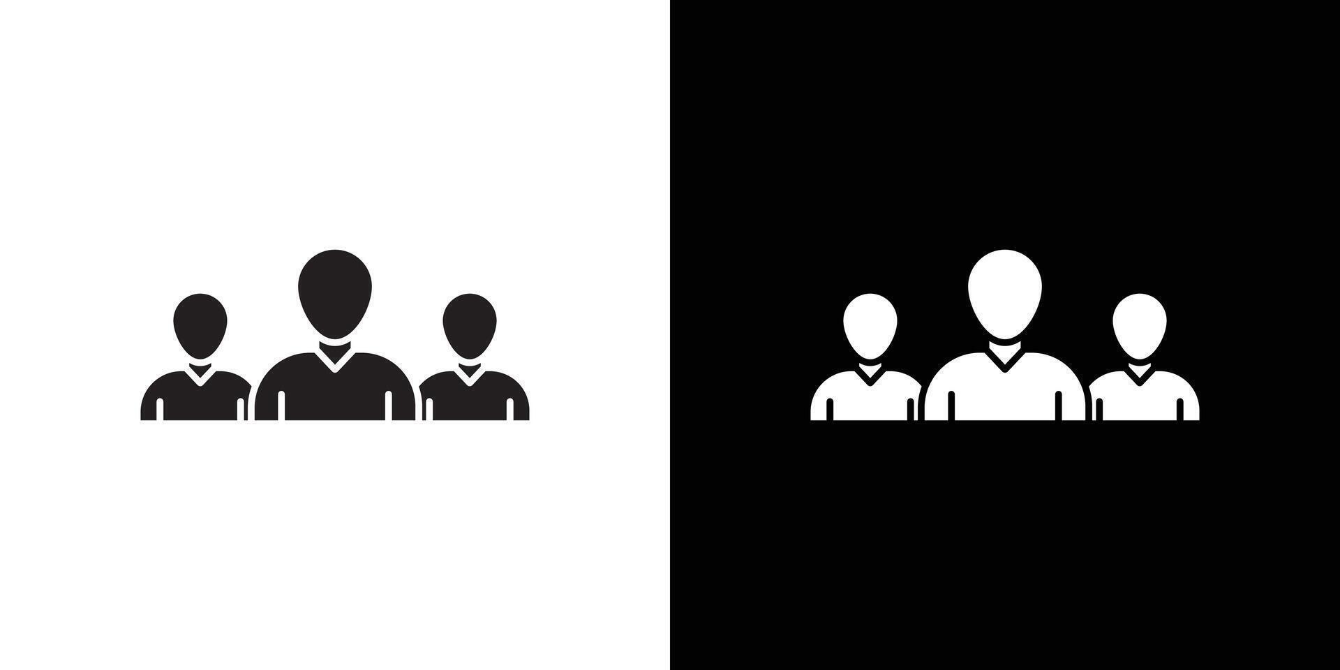 Modern teamwork icon Thin line flat illustration vector
