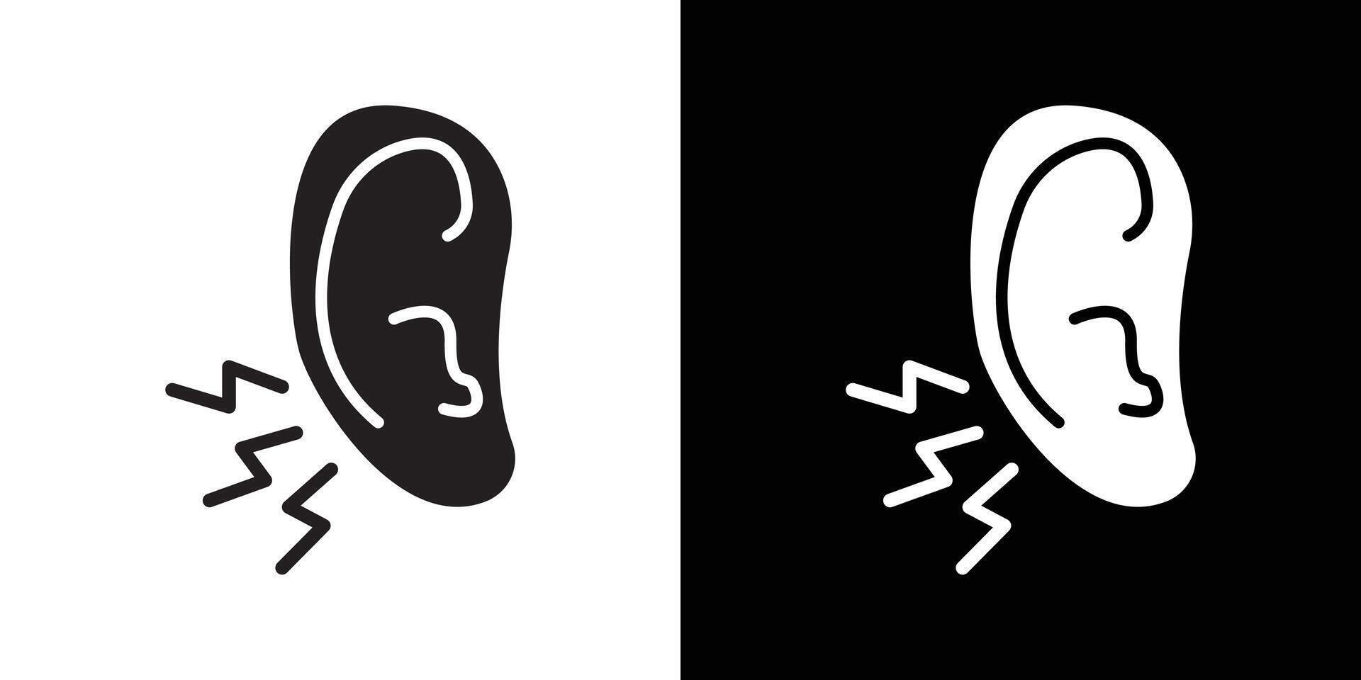 Otitis icon Thin line flat illustration vector