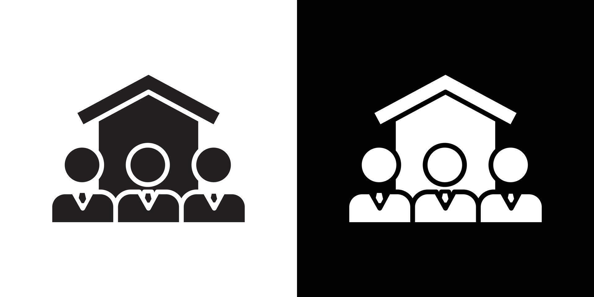 roommates icon Thin line flat illustration vector
