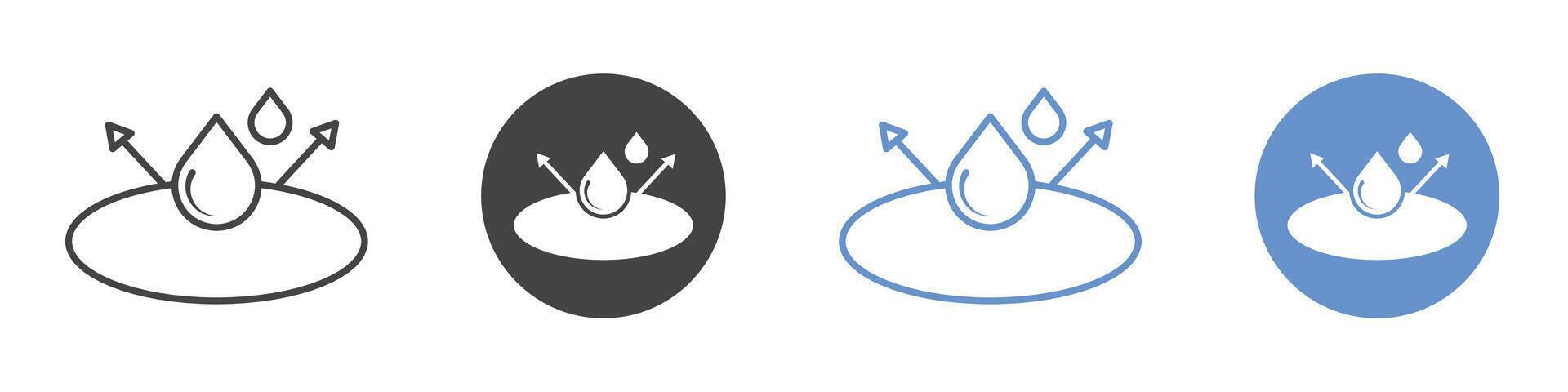Waterproof icon flat line symbol set. vector