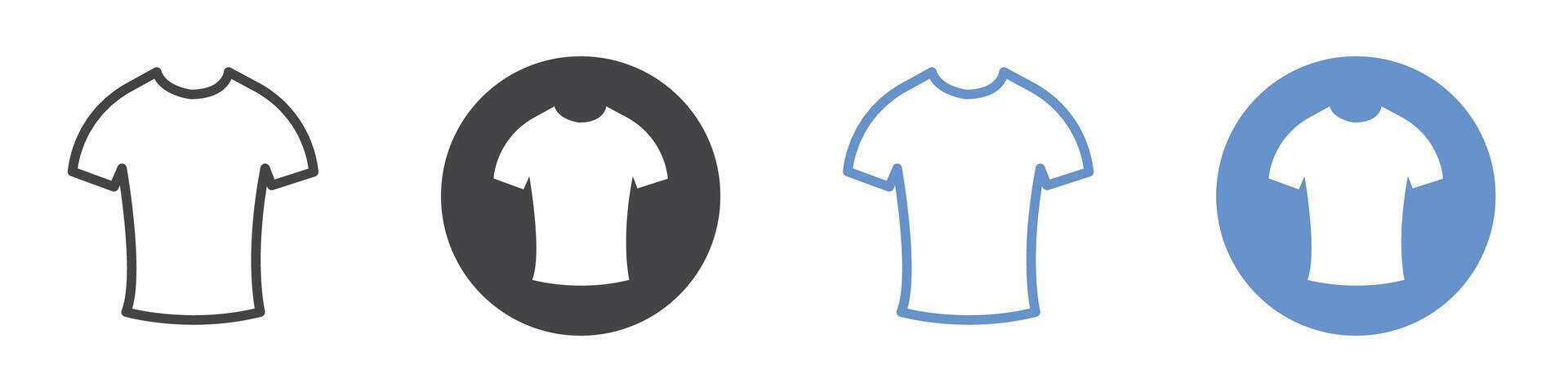 T shirt Icon flat line symbol set. vector