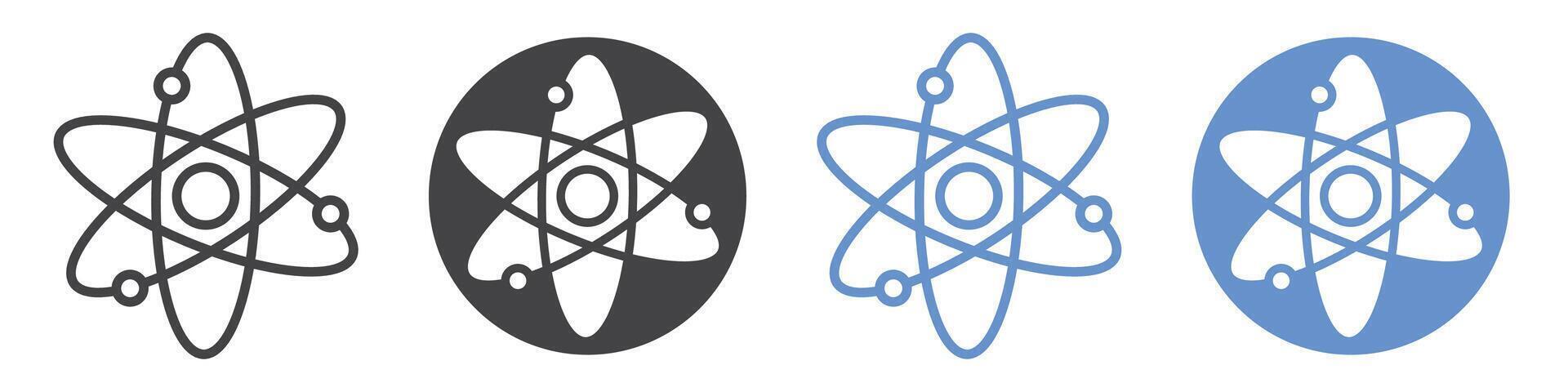 Science icon flat line symbol set. vector