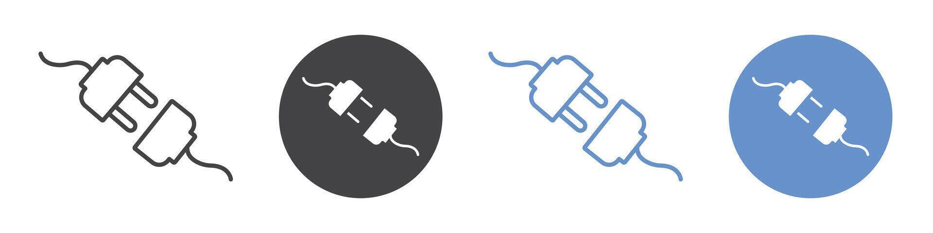 Plugin icon flat line symbol set. vector