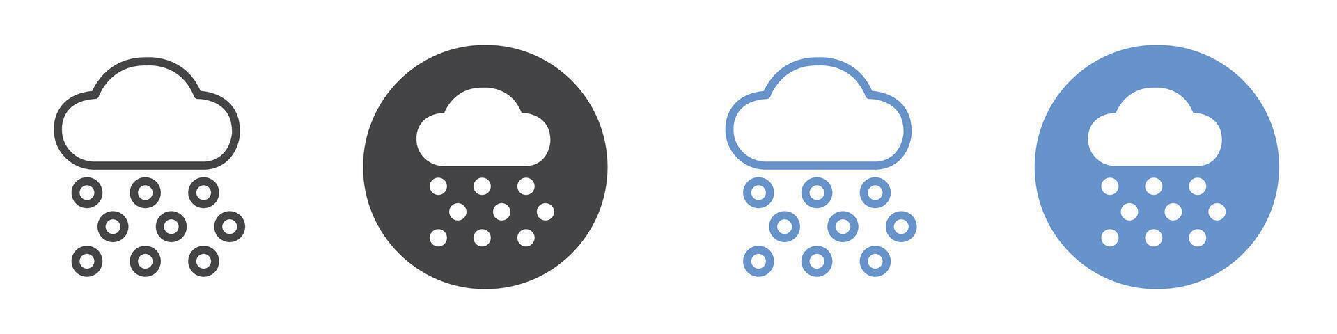 Weather Icon flat line symbol set. vector
