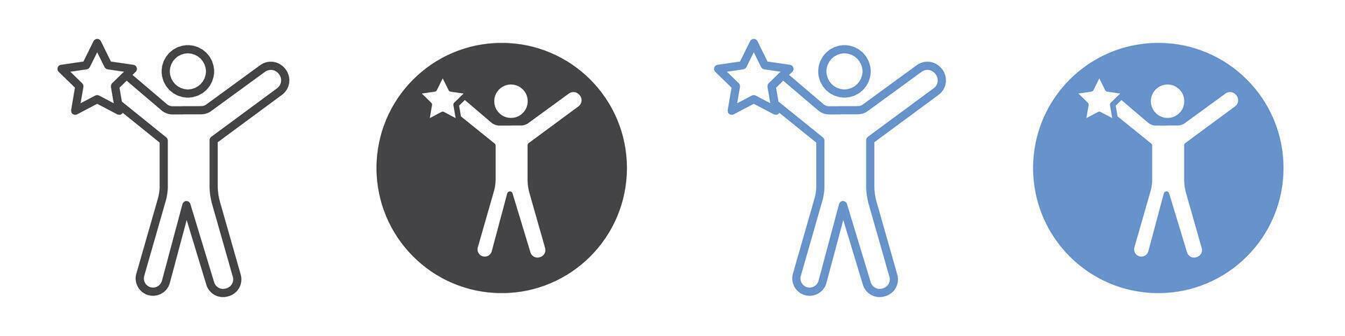 Success Icon flat line symbol set. vector