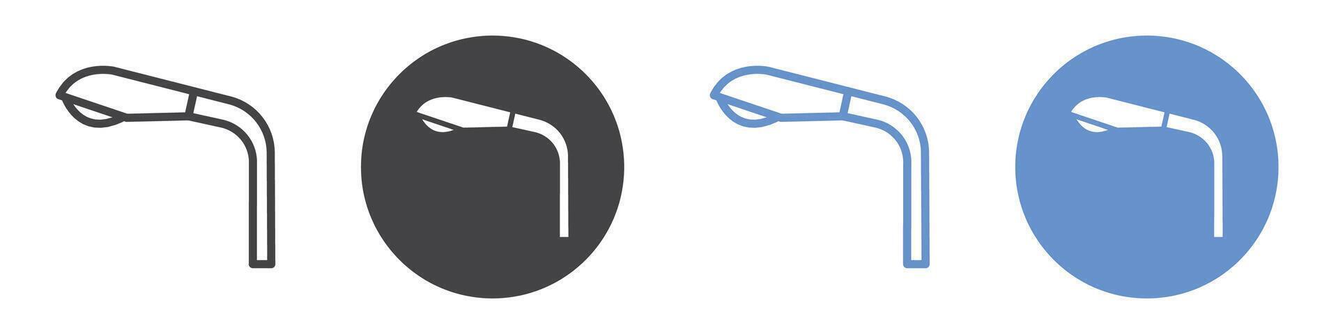 Street light icon flat line symbol set. vector