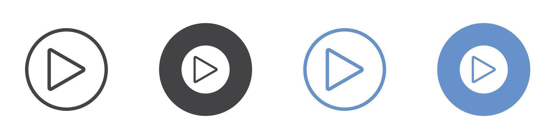 Pause icon flat line symbol set. vector