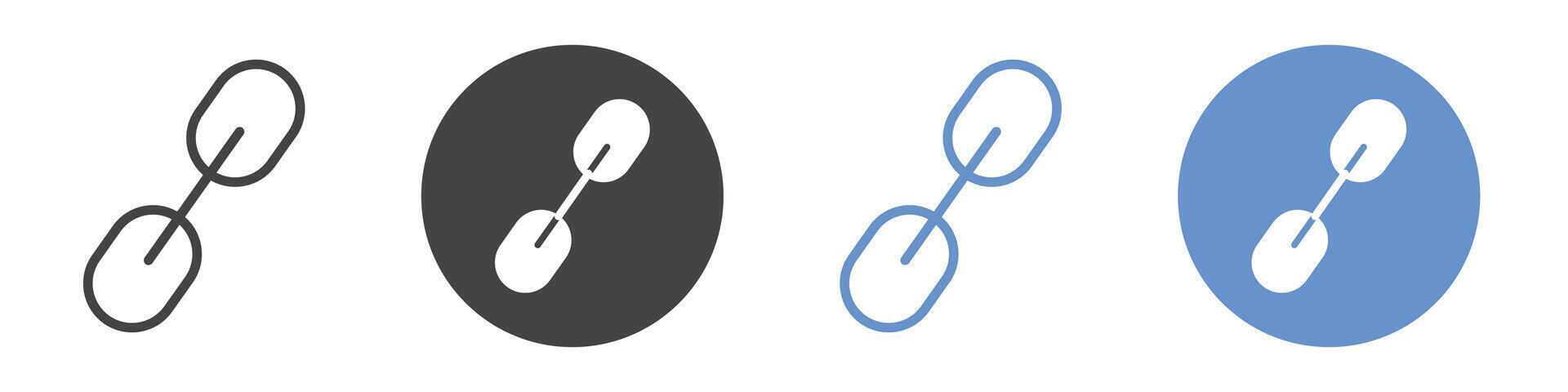 Link icon flat line symbol set. vector