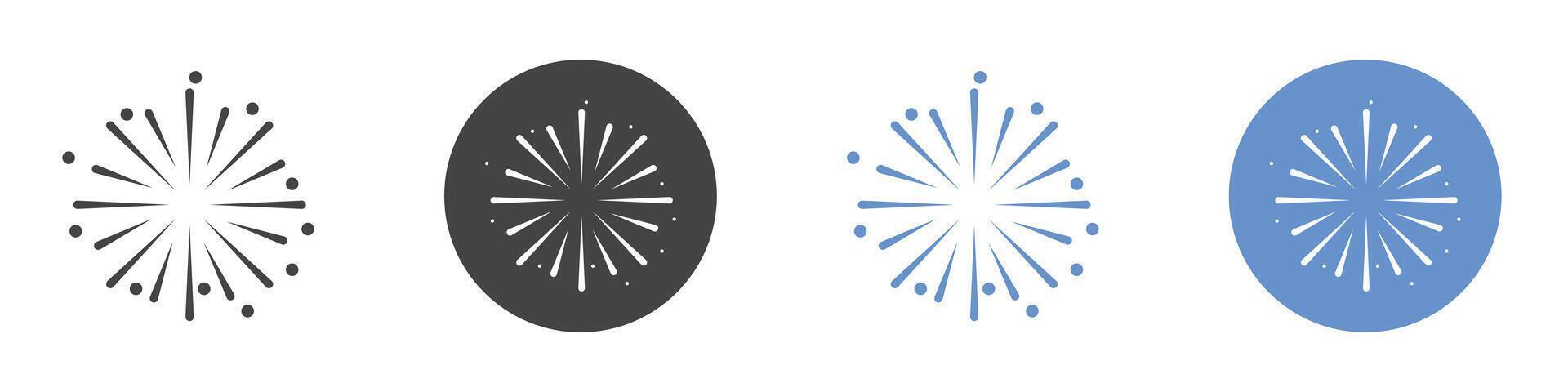 Starburst Icon flat line symbol set. vector