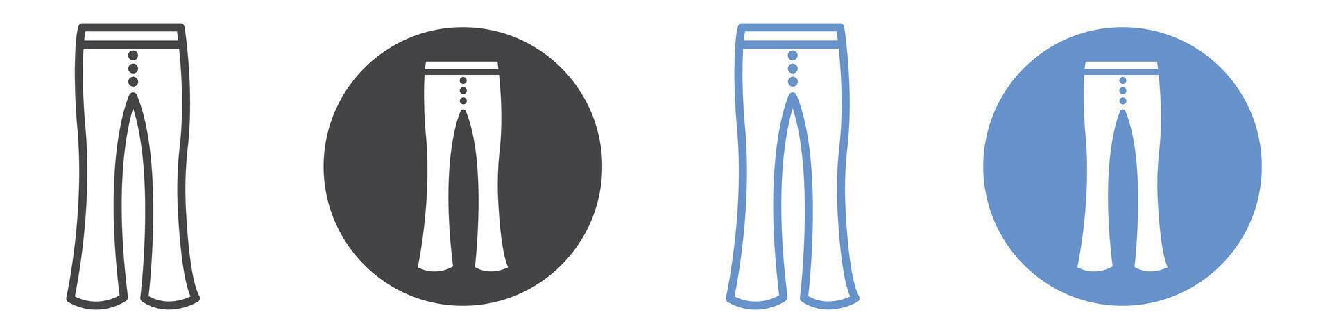 Pants Icon flat line symbol set. vector