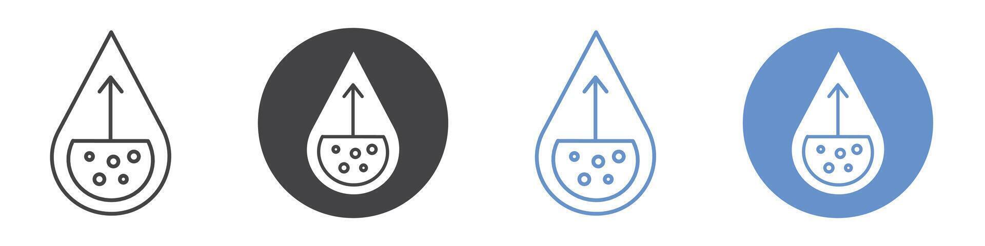 High cholesterol icon flat line symbol set. vector