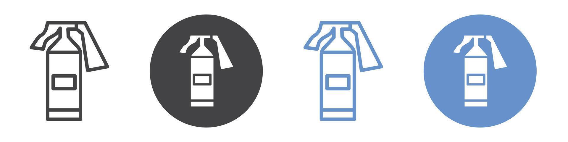 Fire extinguisher icon flat line symbol set. vector