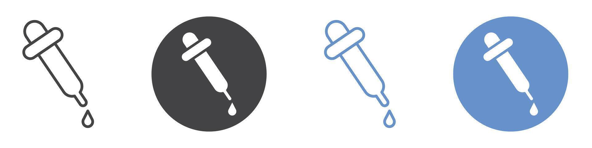 Dropper icon flat line symbol set. vector