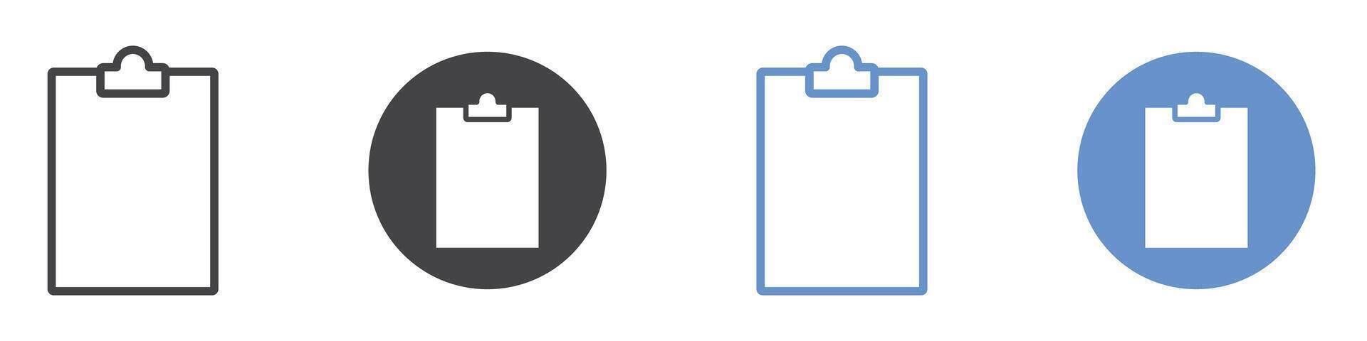 Clipboard icon flat line symbol set. vector
