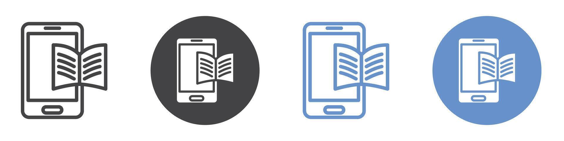 E learning icon flat line symbol set. vector
