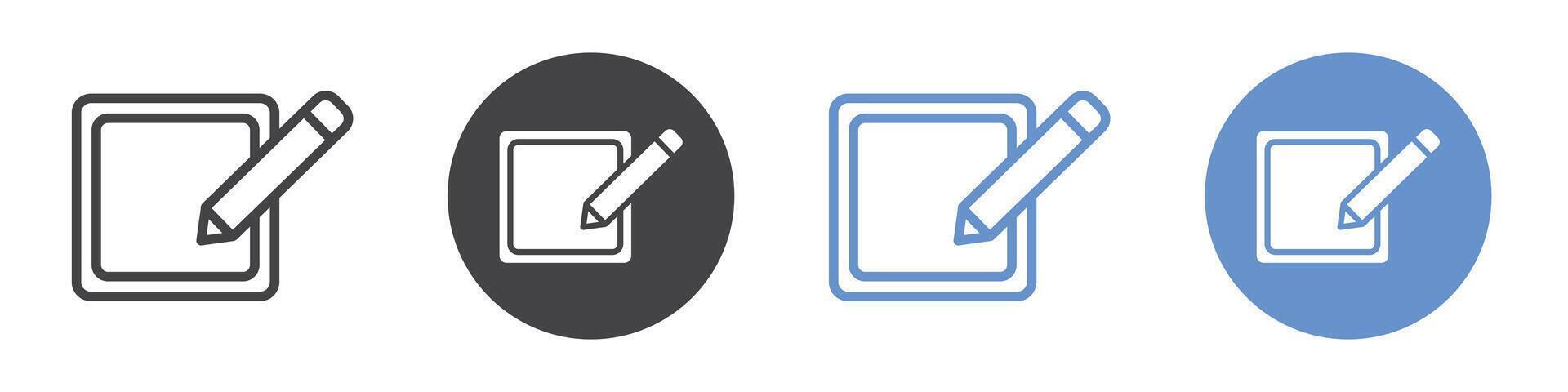 Edit icon flat line symbol set. vector