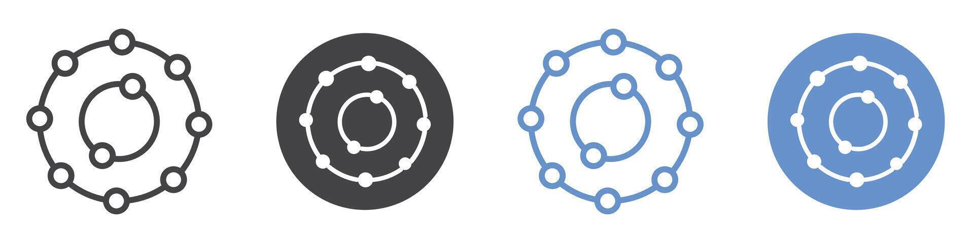 Antioxidant icon flat line symbol set. vector