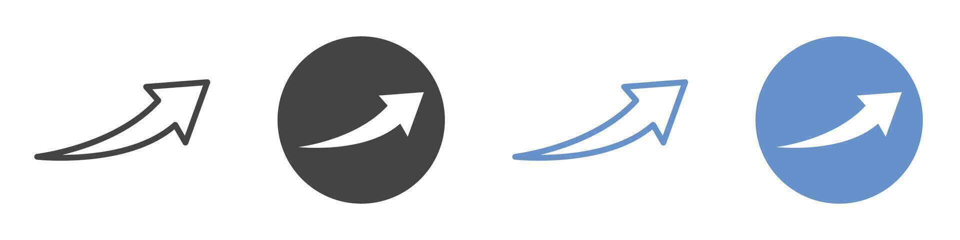 Arrow Icon flat line symbol set. vector