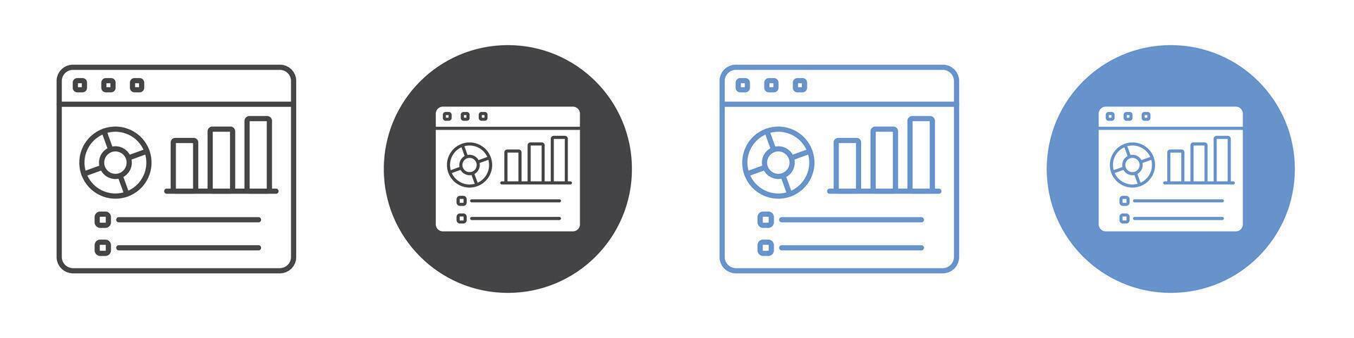 Dashboard icon flat line symbol set. vector
