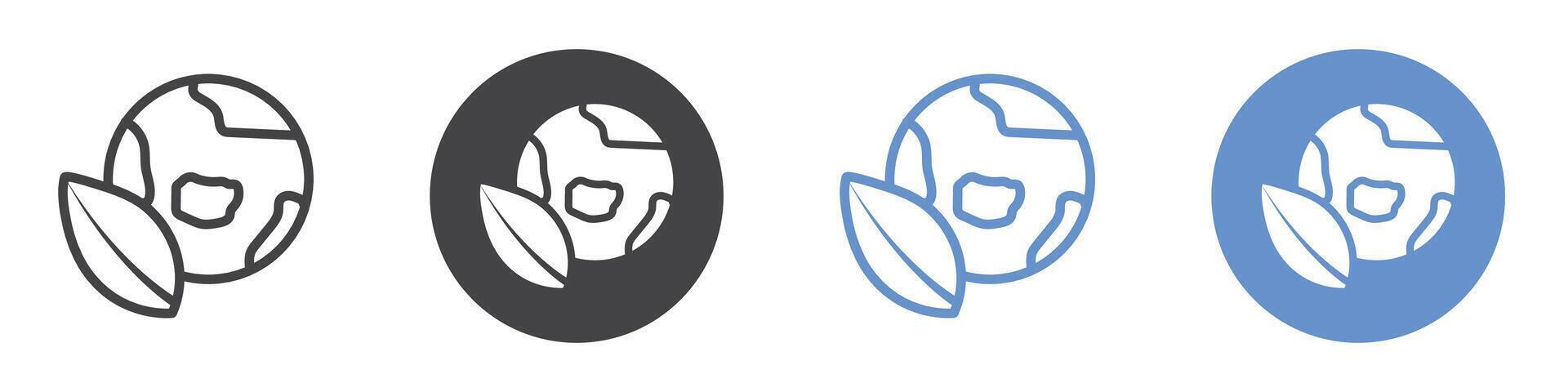 Environment icon flat line symbol set. vector