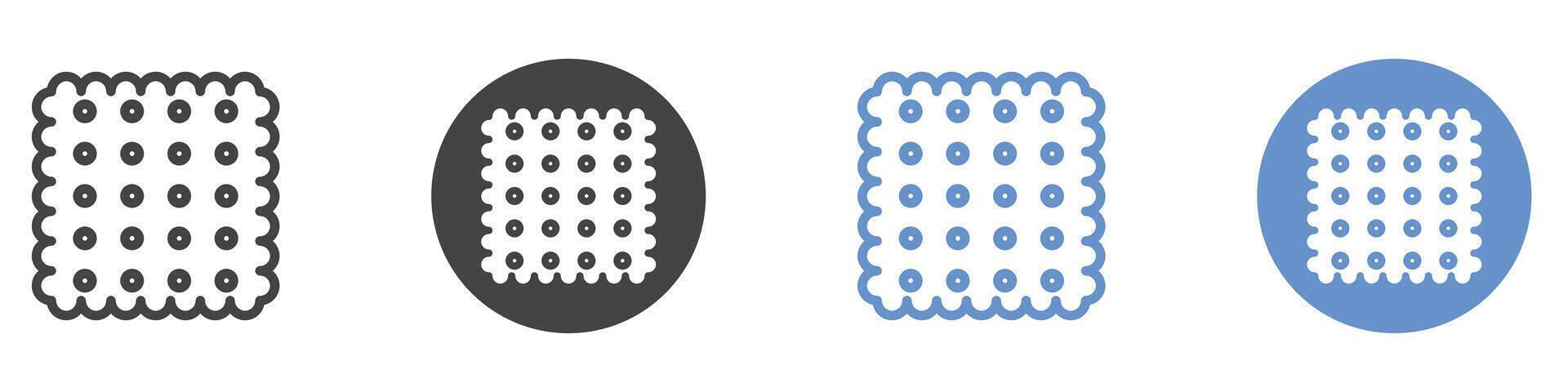 Crackers icon flat line symbol set. vector