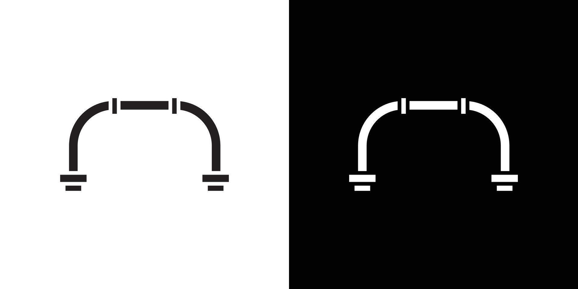 pipe icon Thin line flat illustration vector
