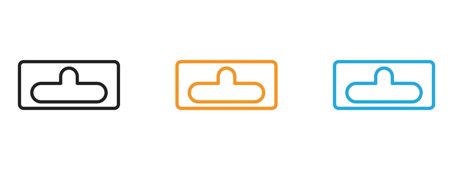 Euro hook icon Thin line illustration set vector