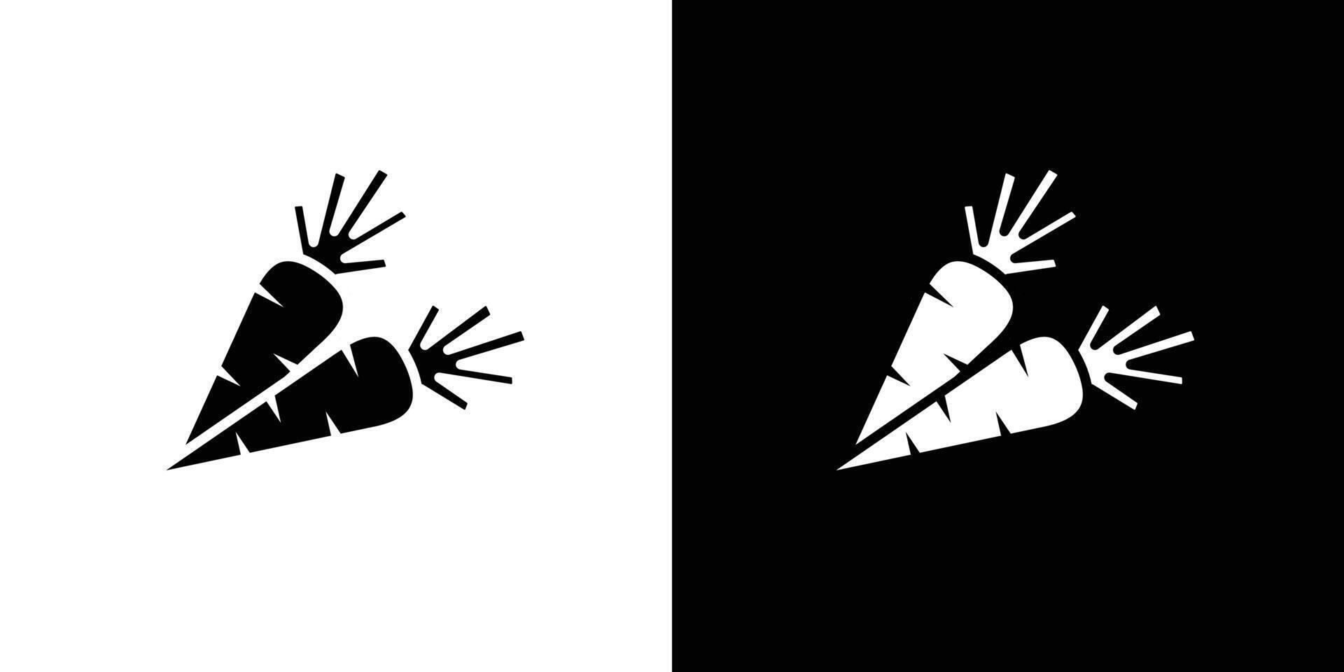 Carrot icon Isolated flat in outline vector