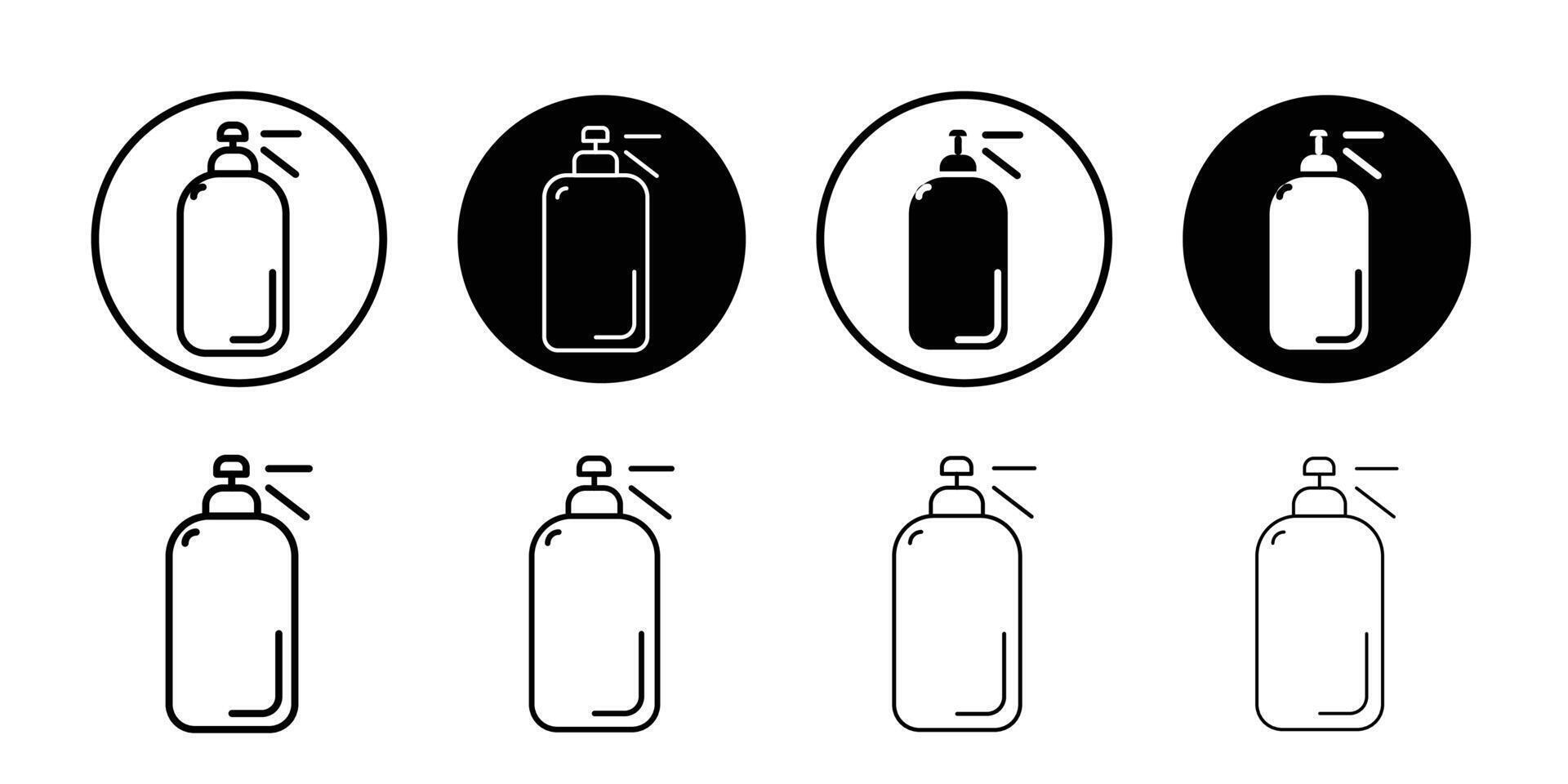 Spray bottle icon logo set vector