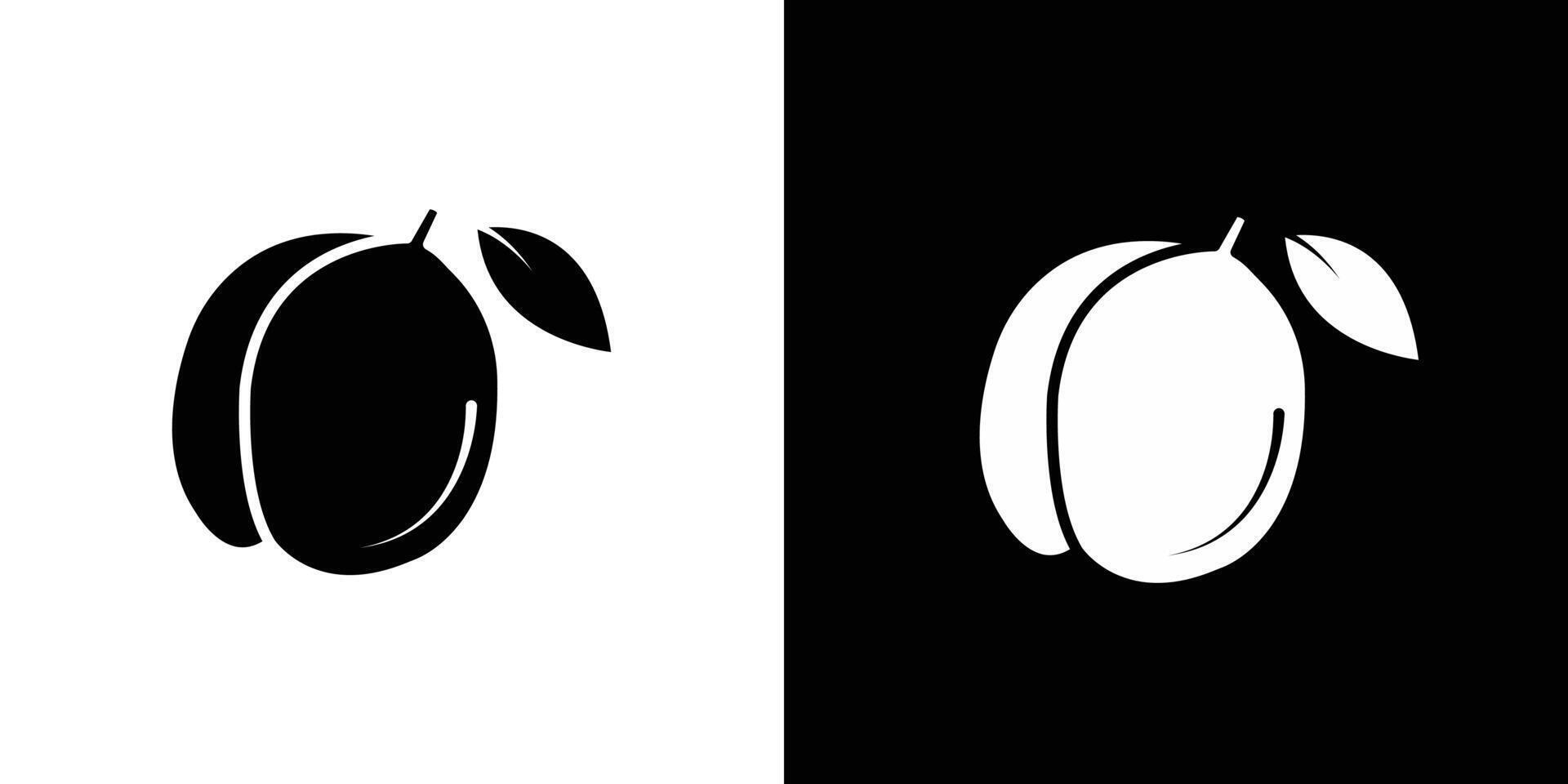 Apricot icon Isolated flat in outline vector