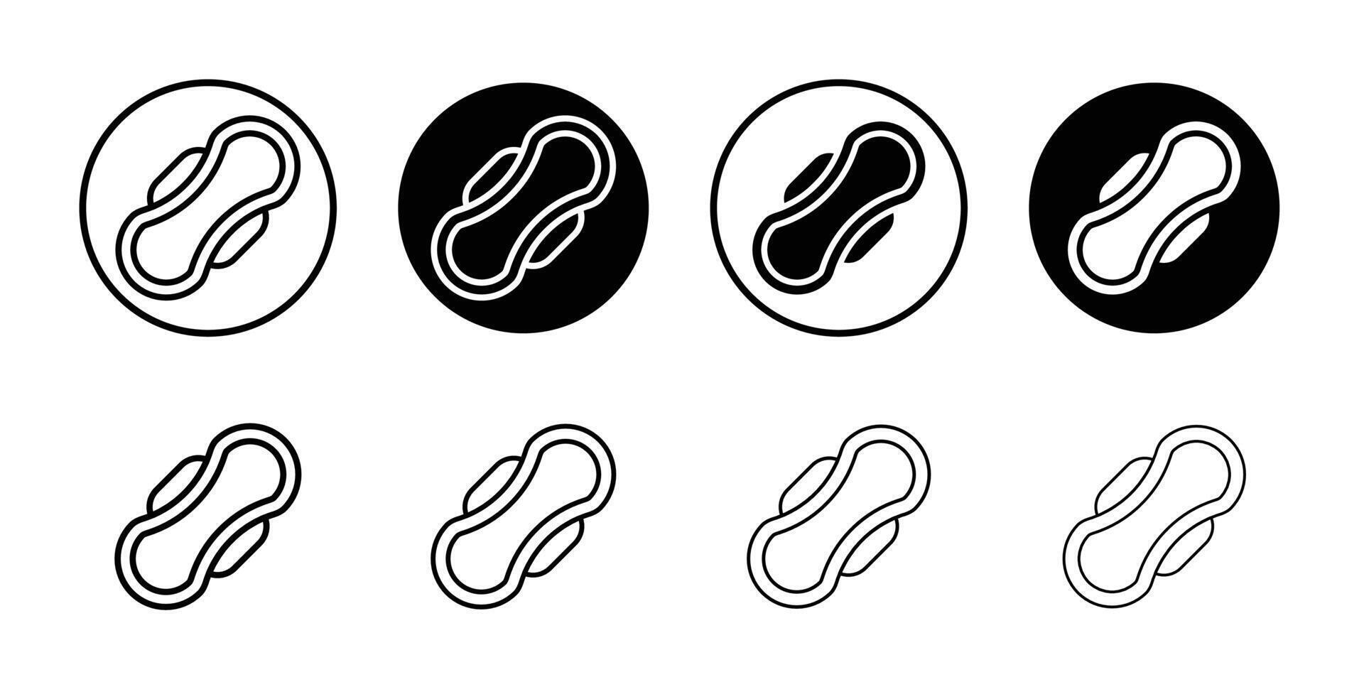 Sanitary pad icon logo set vector