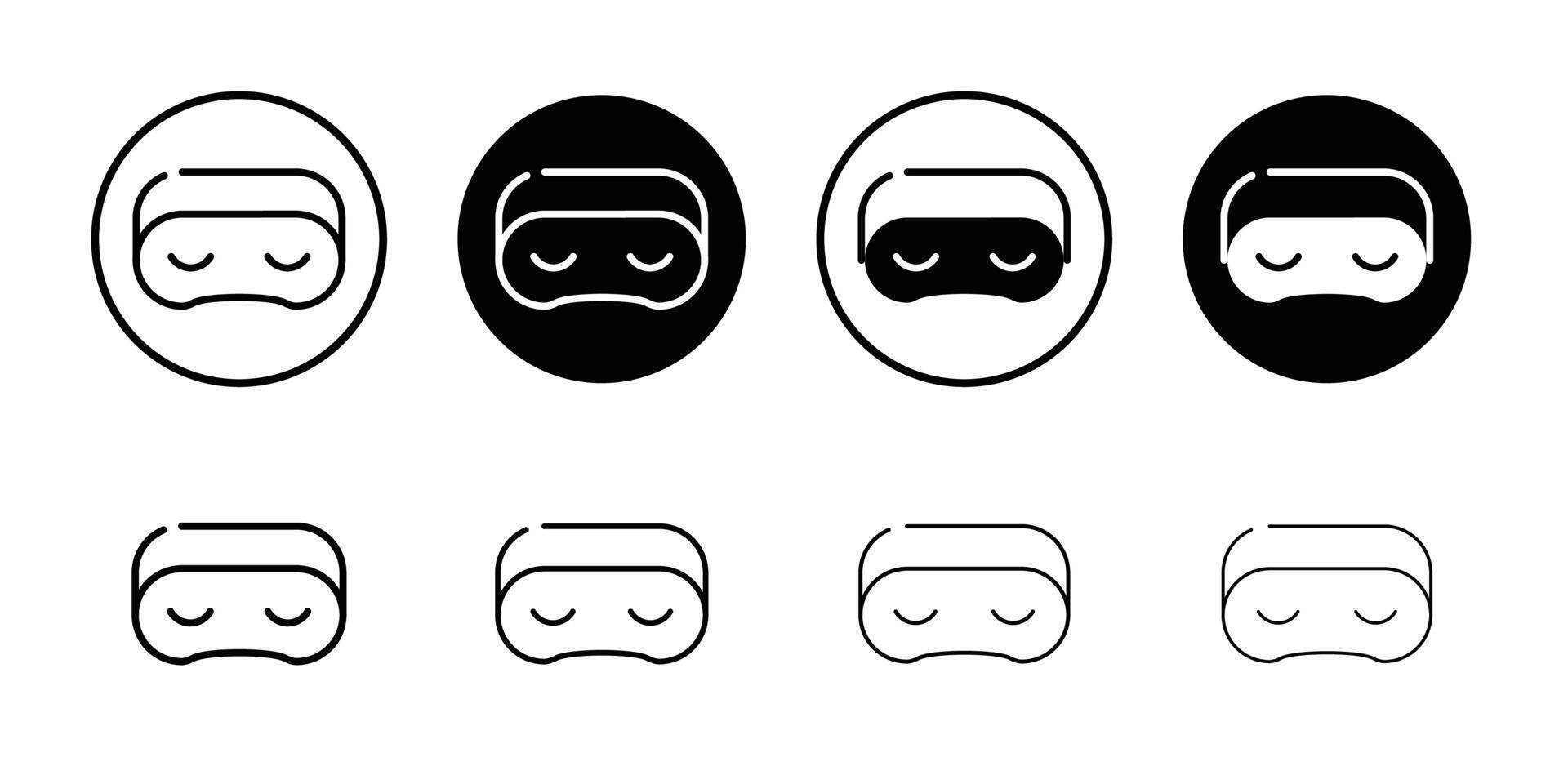 Sleeping mask icon logo set vector